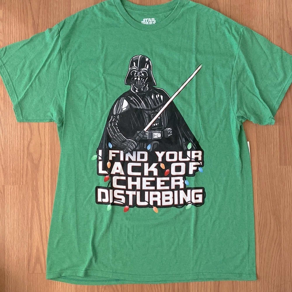❤️ Star Wars Darth Vader Christmas Holiday T-shirt Tee Size XL NWOT